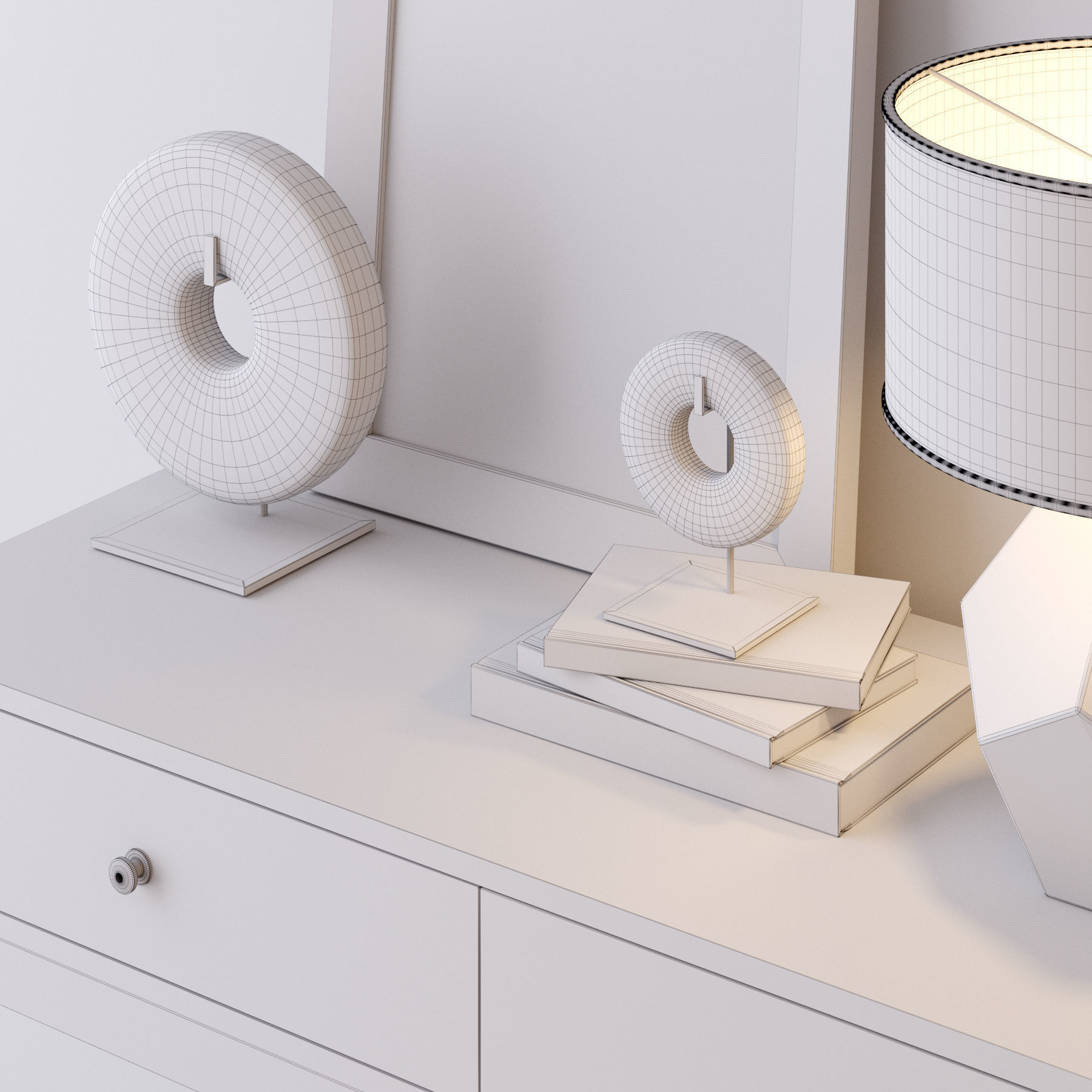 Console whith decor 5 3D model_11