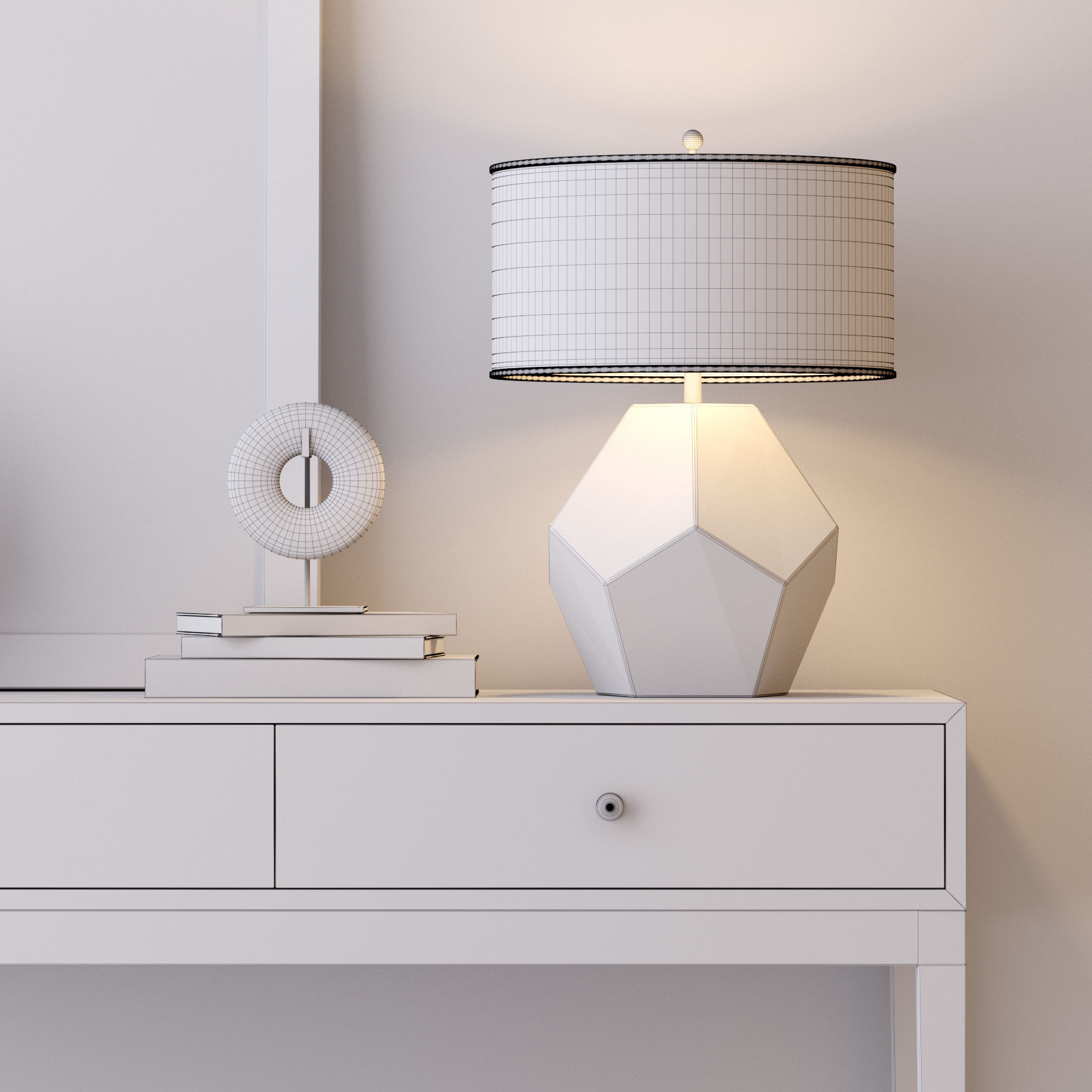 Console whith decor 5 3D model_7