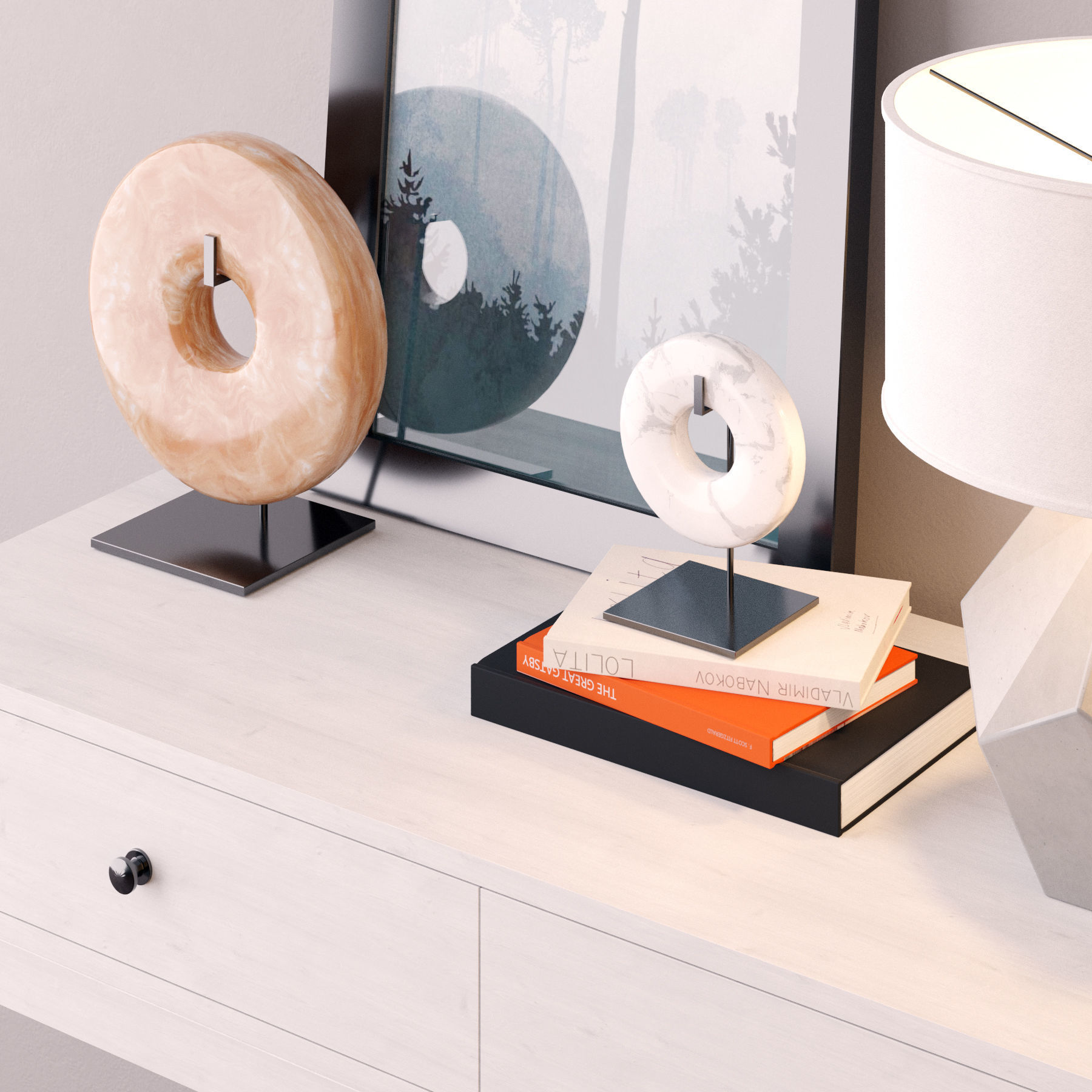 Console whith decor 5 3D model_10