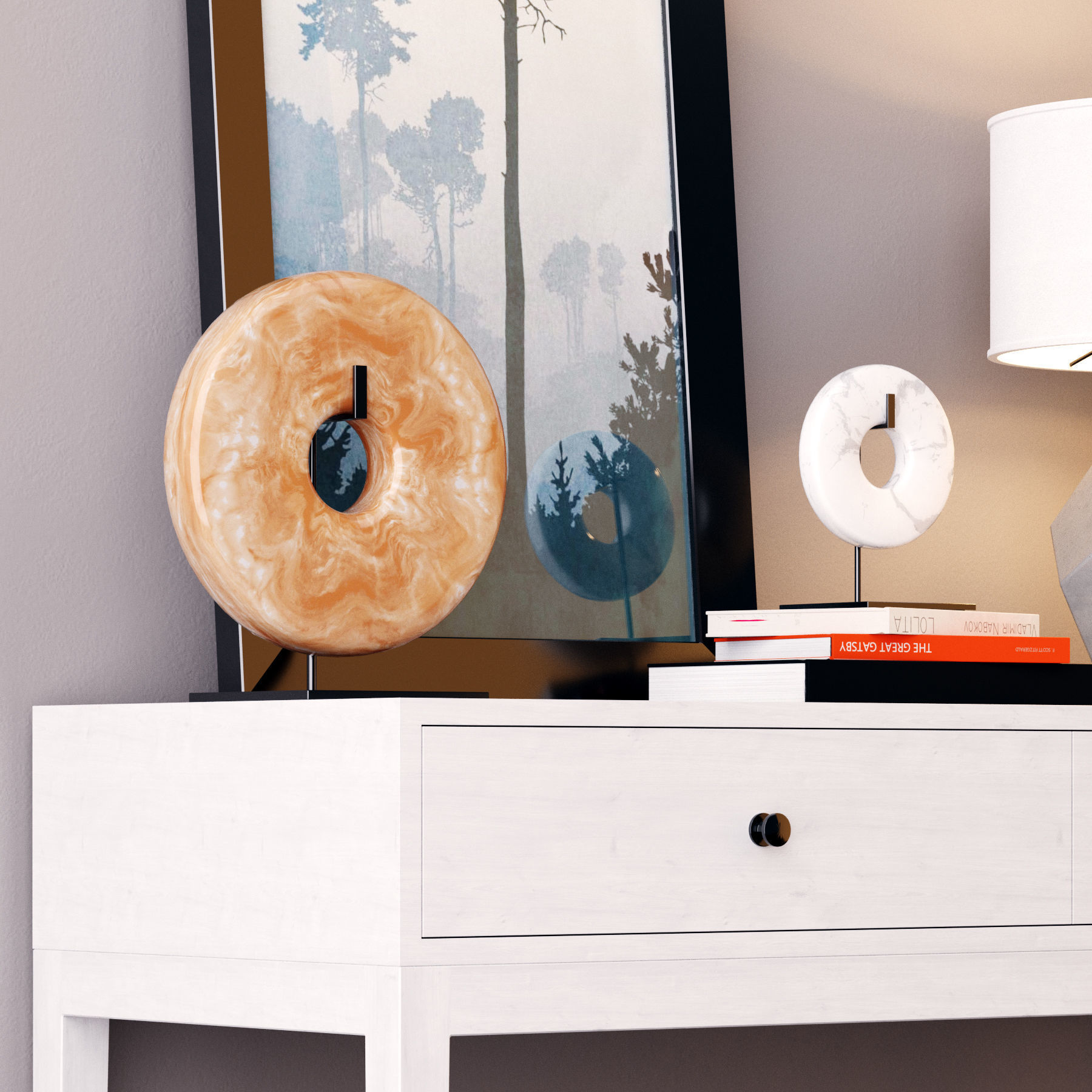 Console whith decor 5 3D model_8