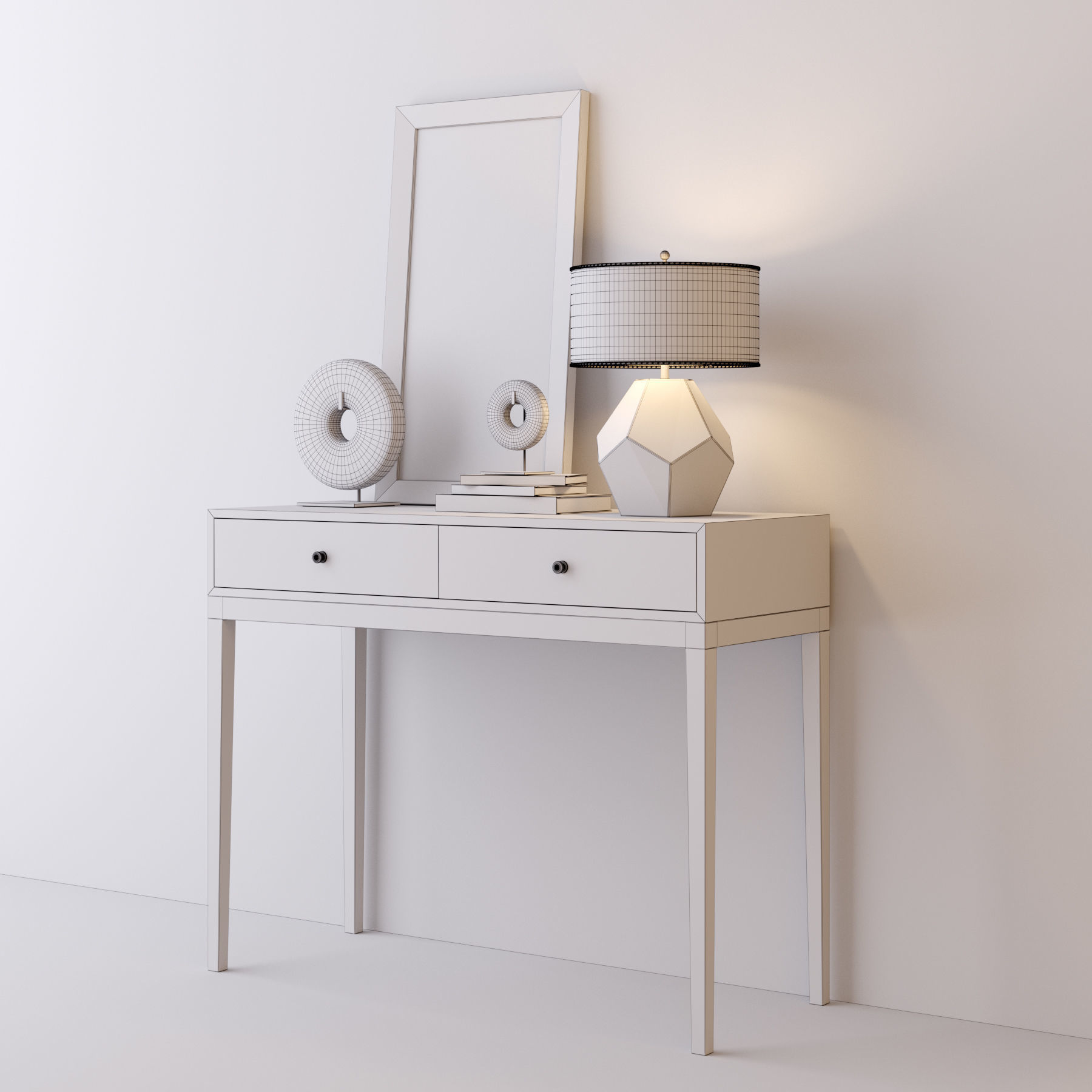 Console whith decor 5 3D model_5