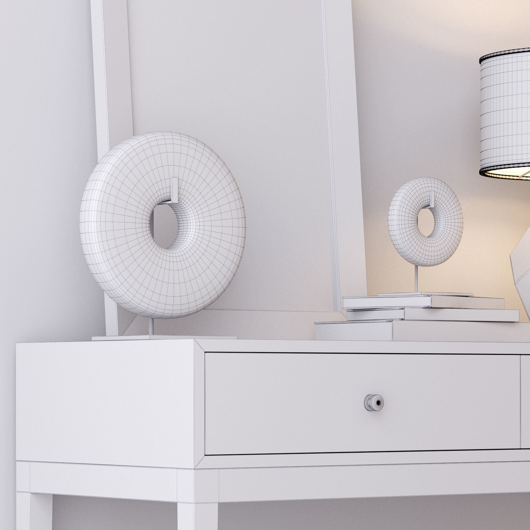 Console whith decor 5 3D model_9