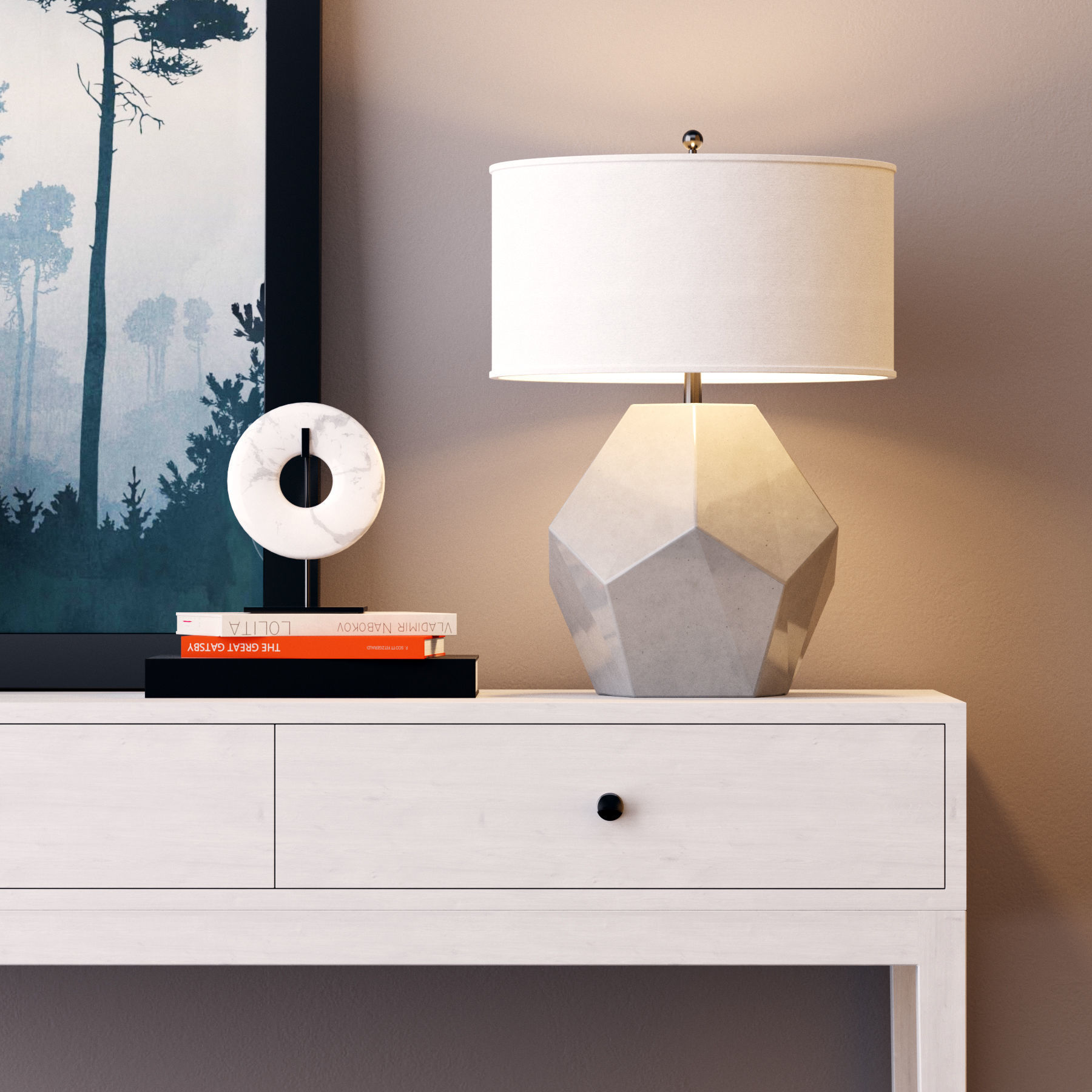 Console whith decor 5 3D model_6