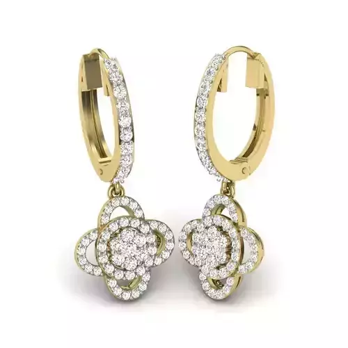 Women earrings 3dm detail 3D print model 3D print model