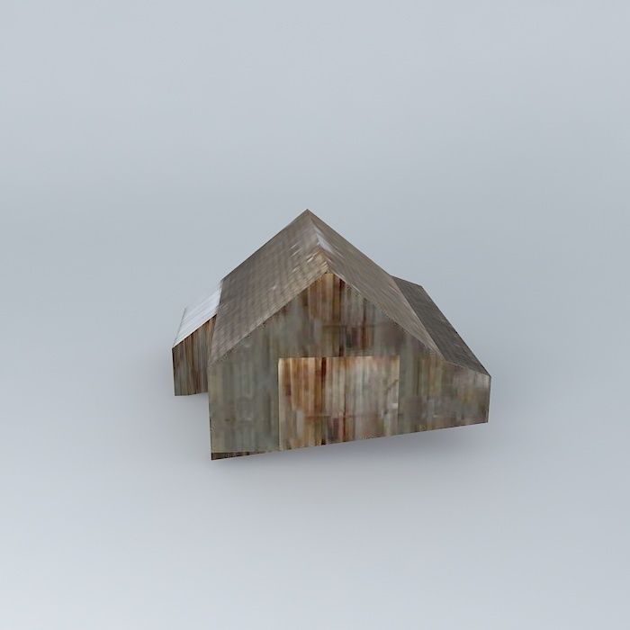 humno old rusty barn Free 3D model_1