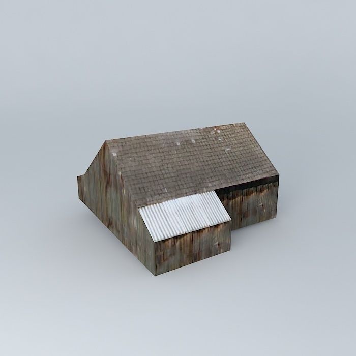 humno old rusty barn Free 3D model_2