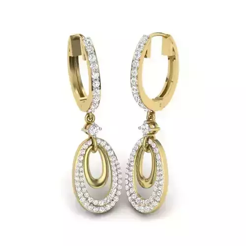 Women earrings 3dm detail 3D print model 3D print model