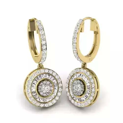Women earrings 3dm detail 3D print model 3D print model