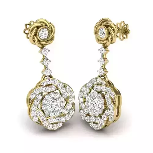 Women earrings 3dm detail 3D print model 3D print model