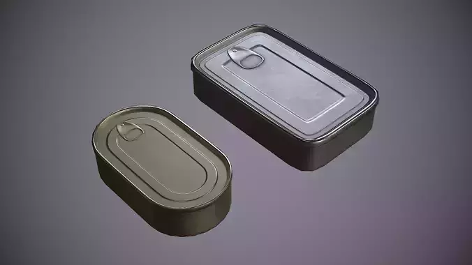 Conserve metal can Low-poly 3D model