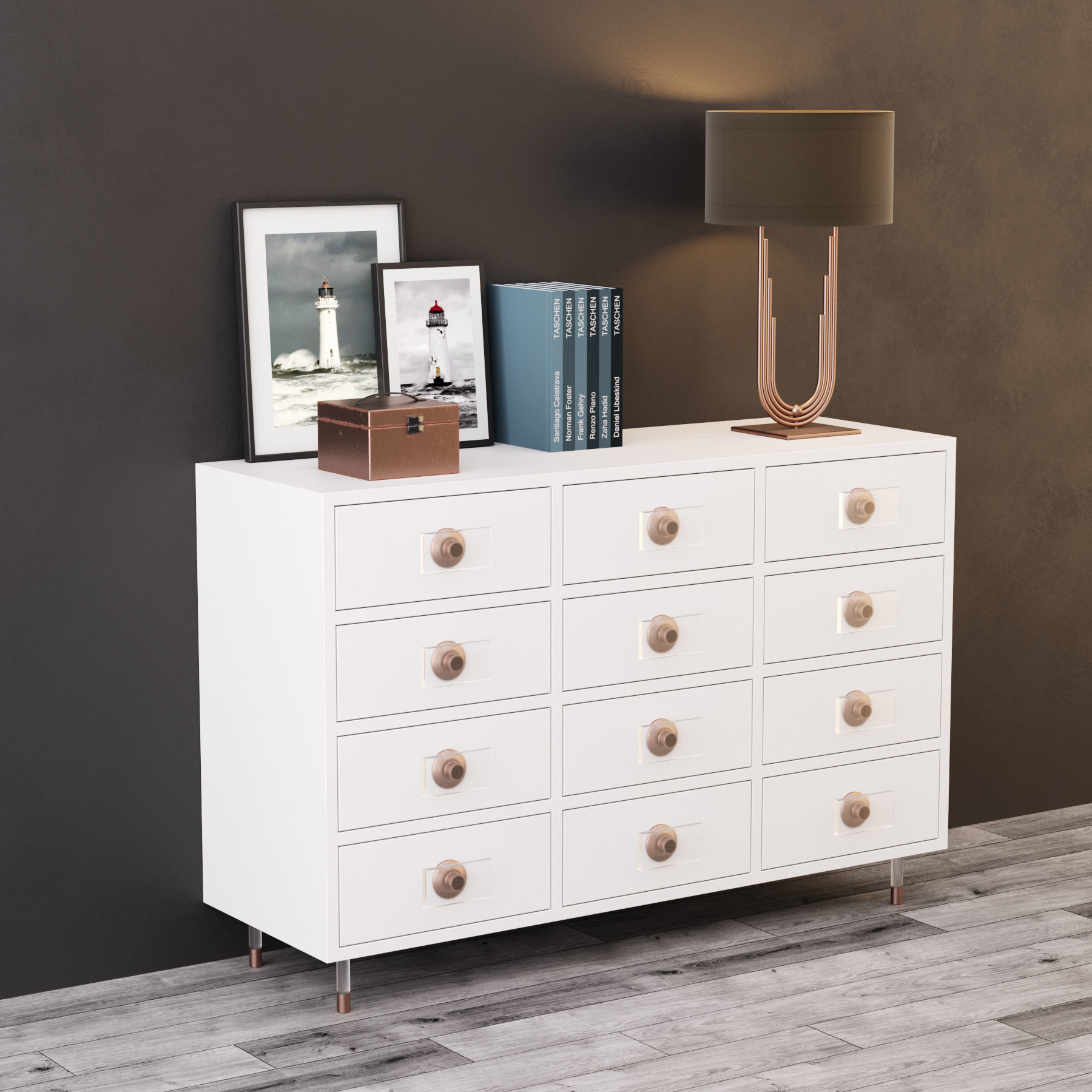 Console whith decor 7 3D model_8