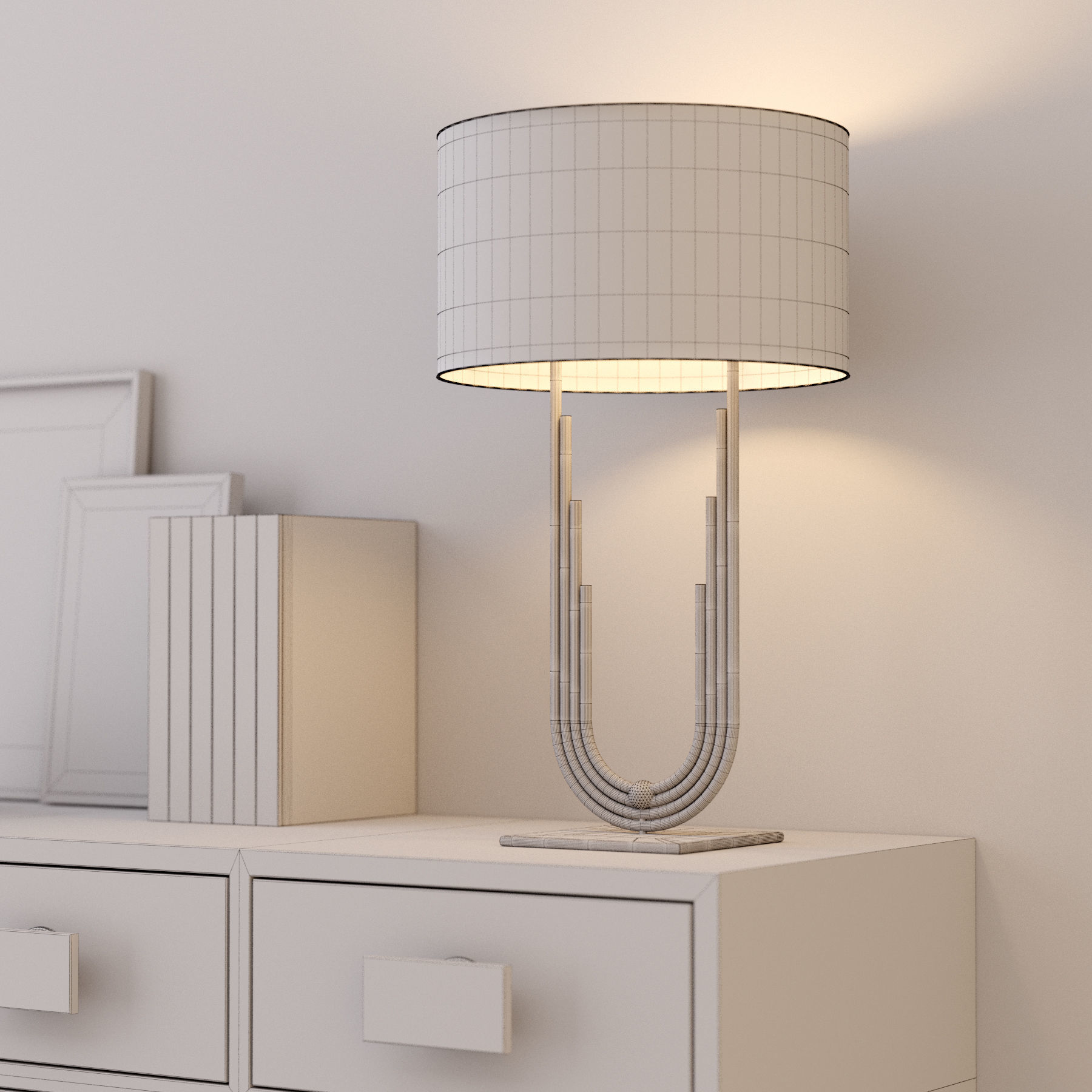 Console whith decor 7 3D model_4