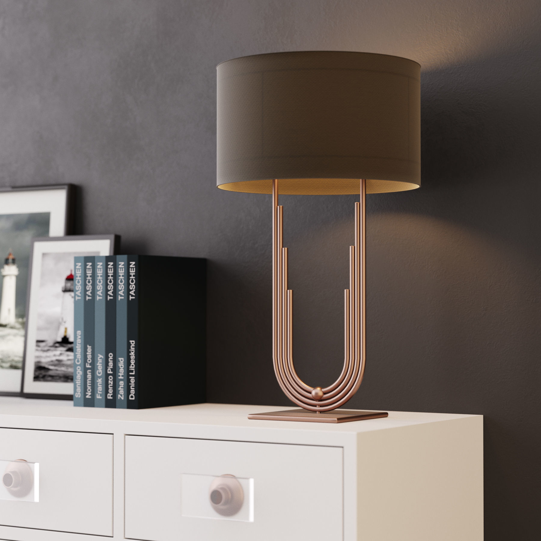 Console whith decor 7 3D model_5