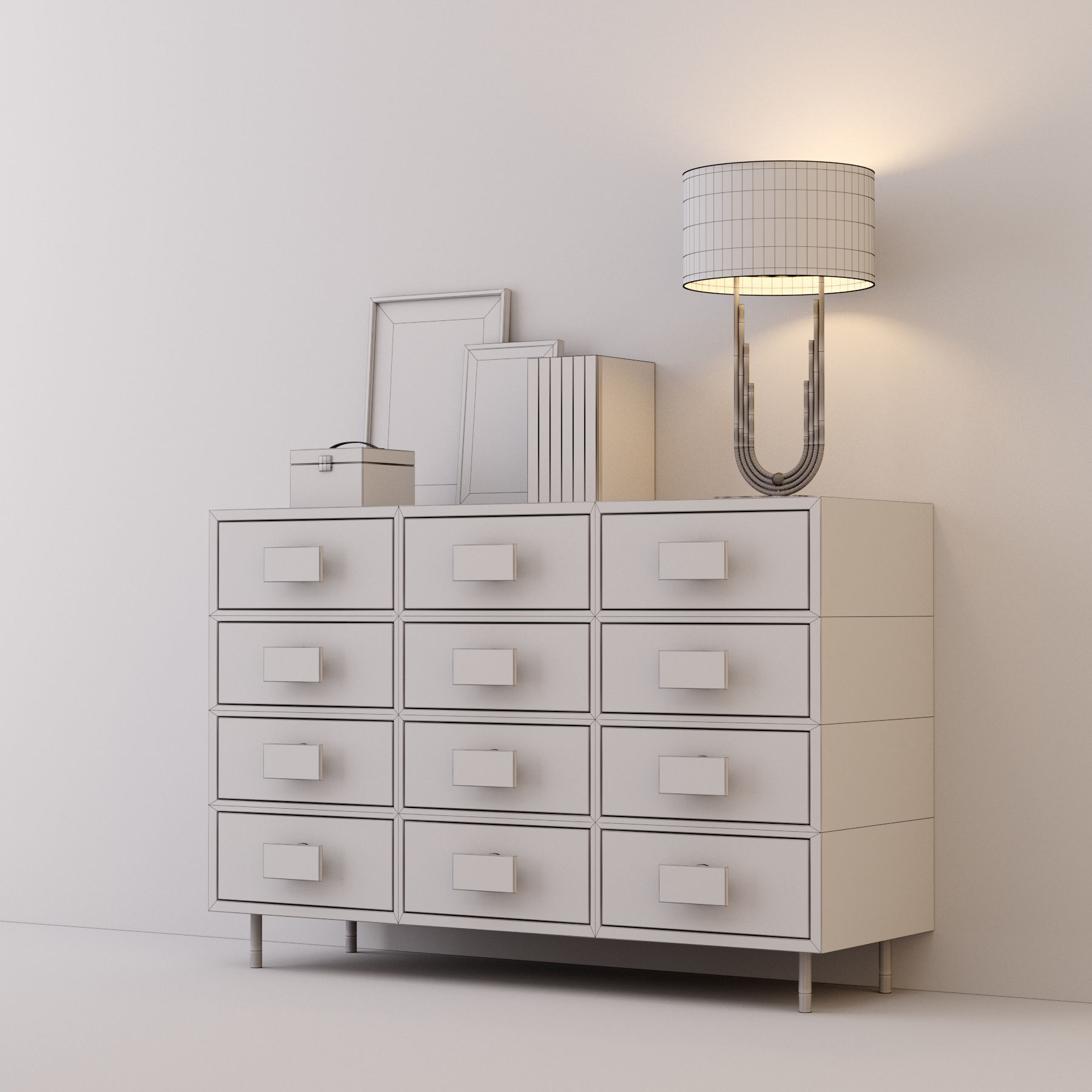Console whith decor 7 3D model_11