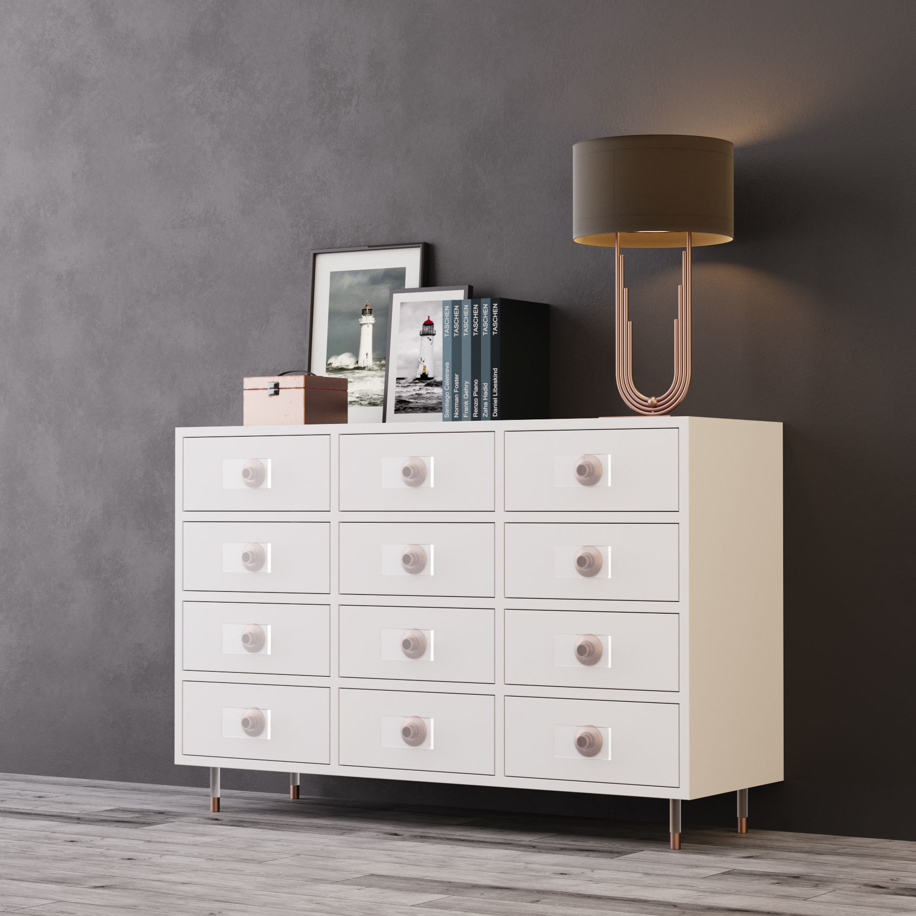 Console whith decor 7 3D model_10