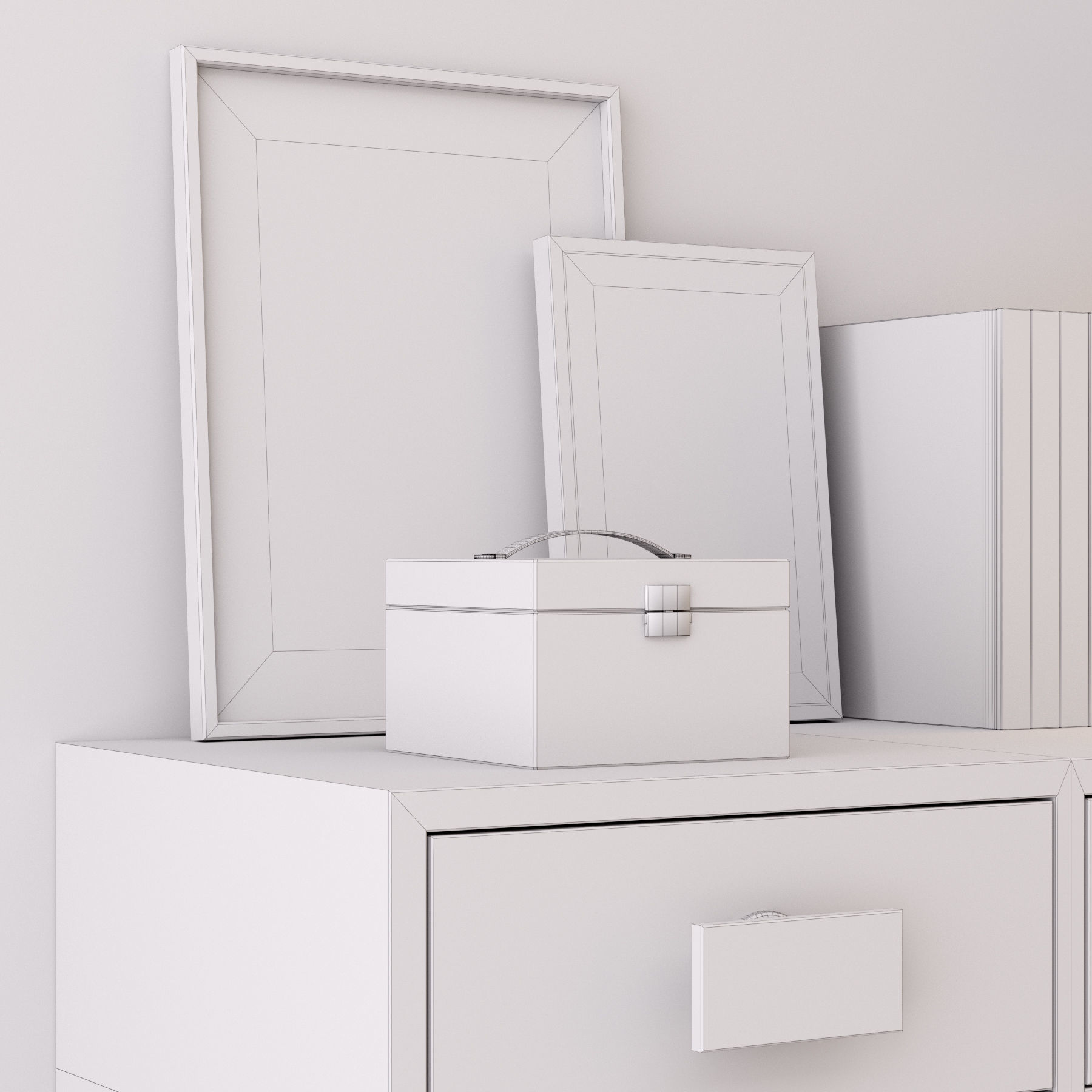 Console whith decor 7 3D model_3