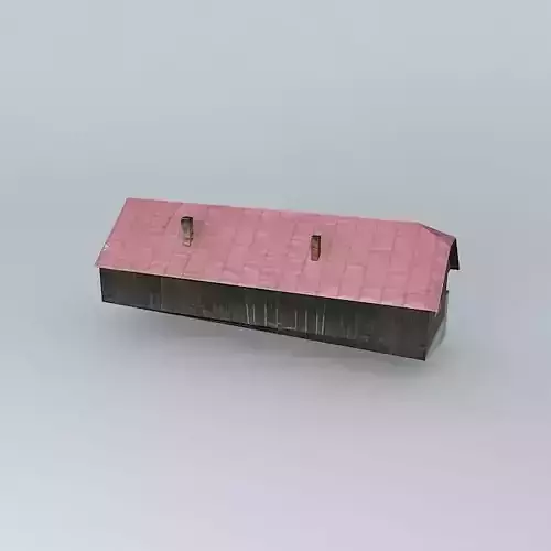 Dom wooden house with roof