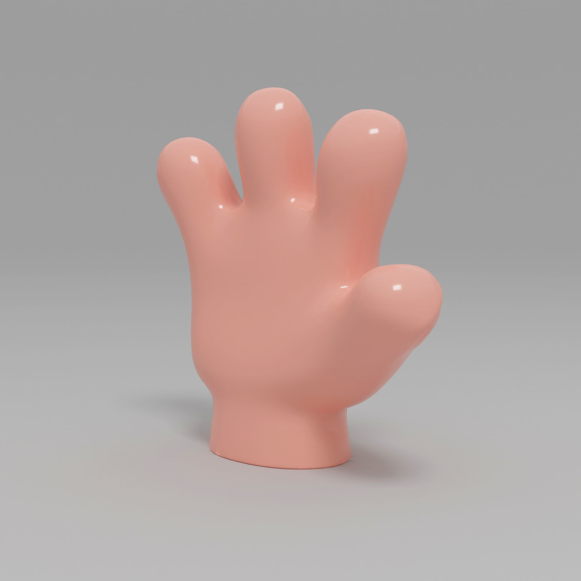 Hand Cartoon 02 Low-poly 3D model_2