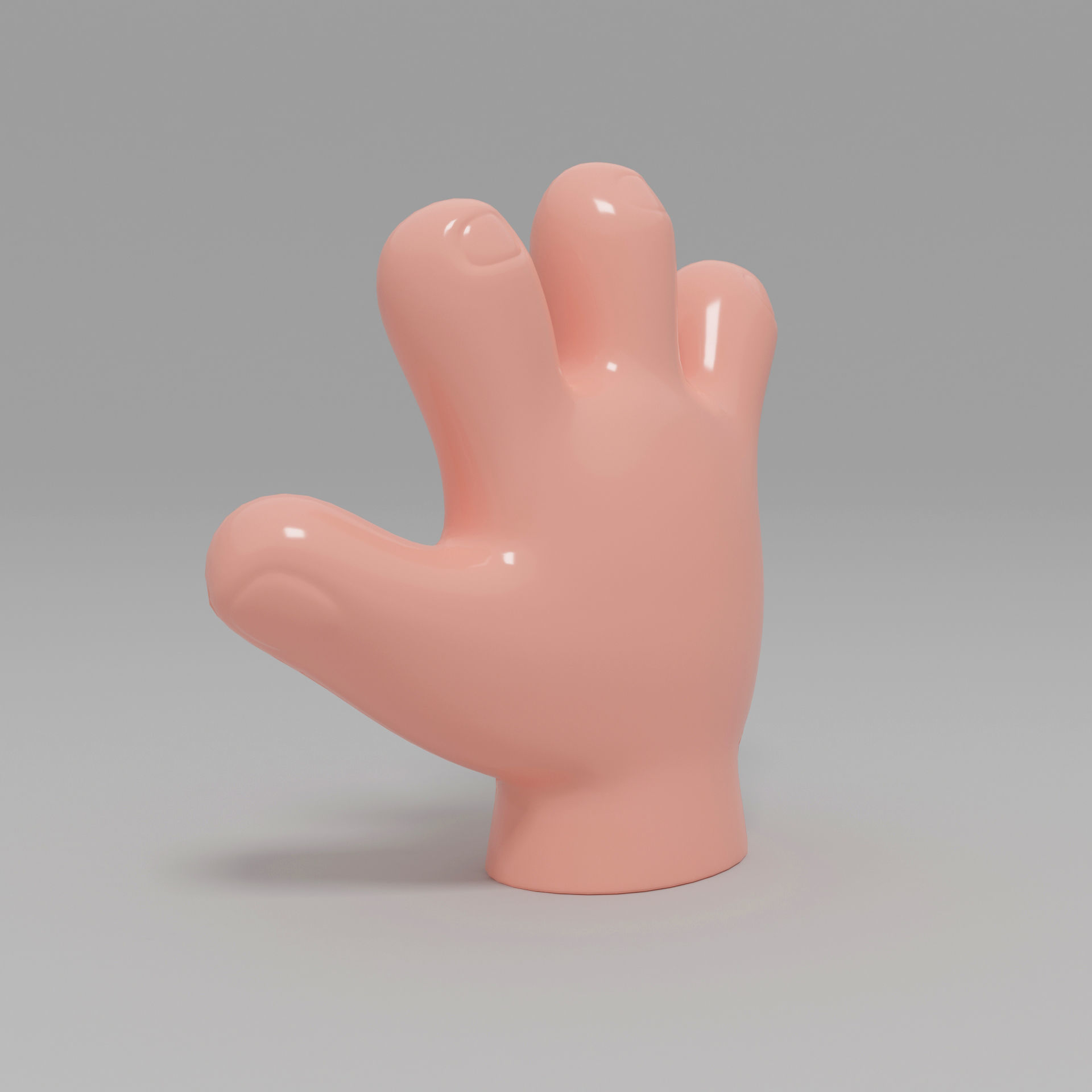 Hand Cartoon 02 Low-poly 3D model_4