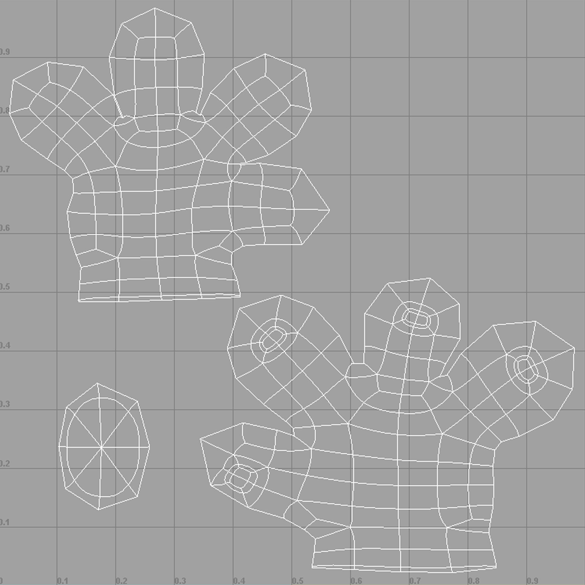 Hand Cartoon 02 Low-poly 3D model_8