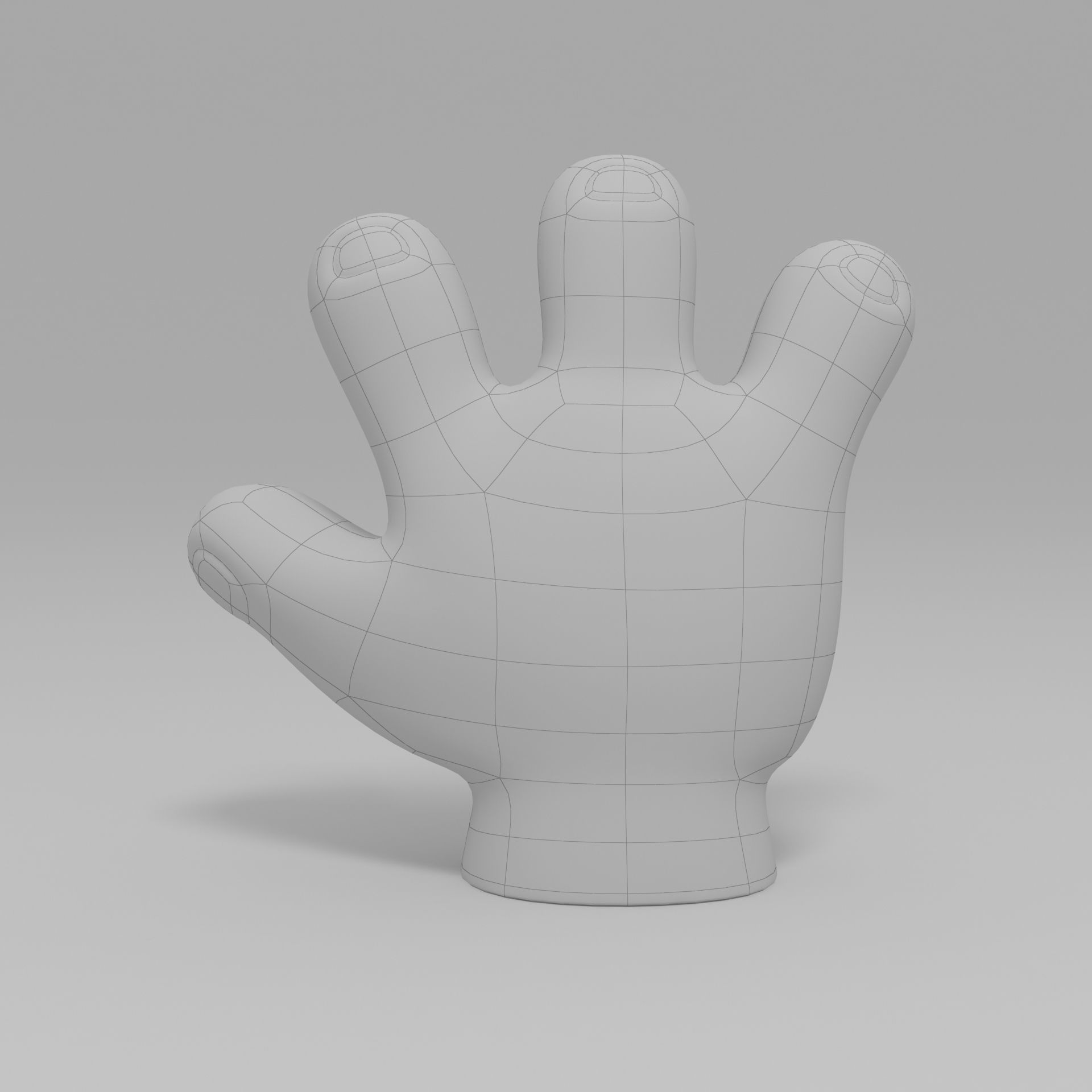 Hand Cartoon 02 Low-poly 3D model_5
