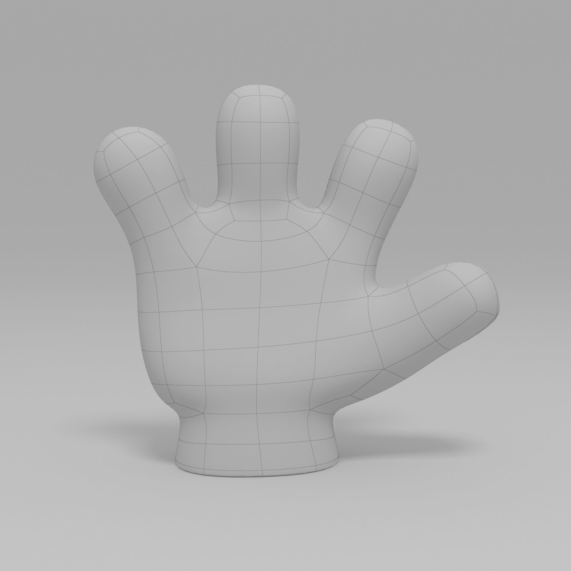 Hand Cartoon 02 Low-poly 3D model_6
