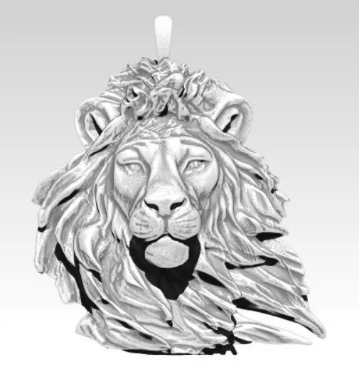Cat Lion Safari African King Pendant Jewel 3D print model