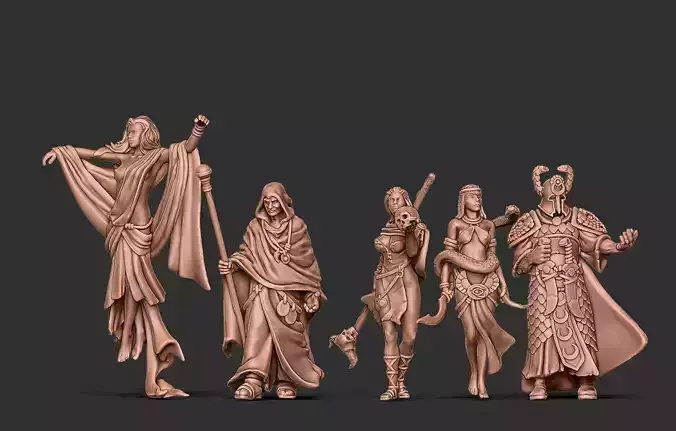 Sorecery bundle - 5 miniatures 35 mm scale