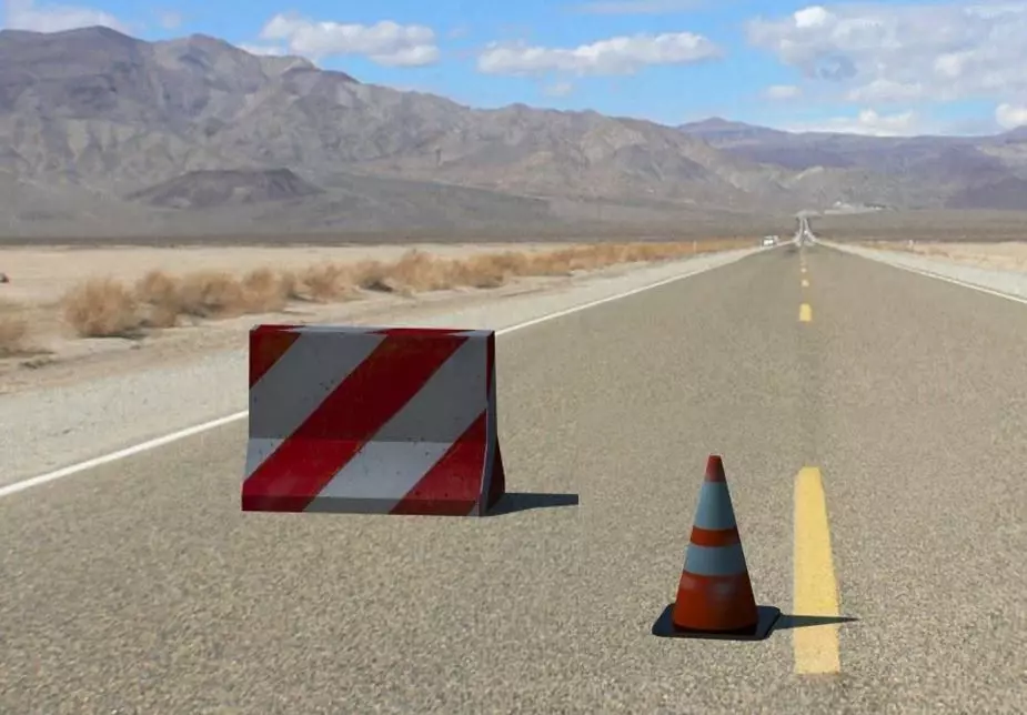 ROAD ELEMENTS Low-poly 3D model