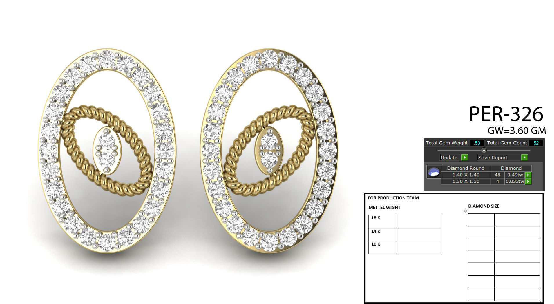 Women earrings 3dm detail 3D print model 3D print model_1