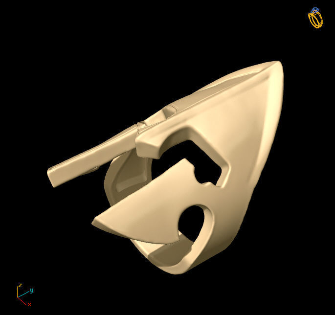 Gladiator ring 3D print model_9