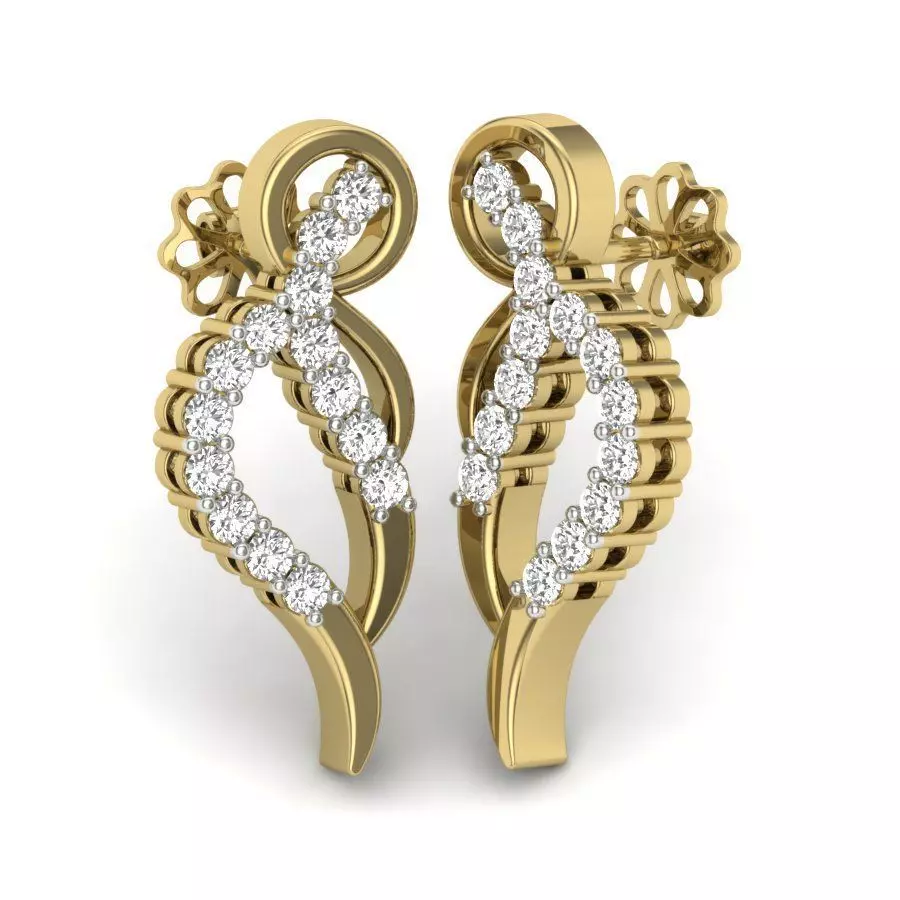 Women earrings 3dm detail 3D print model 3D print model_0