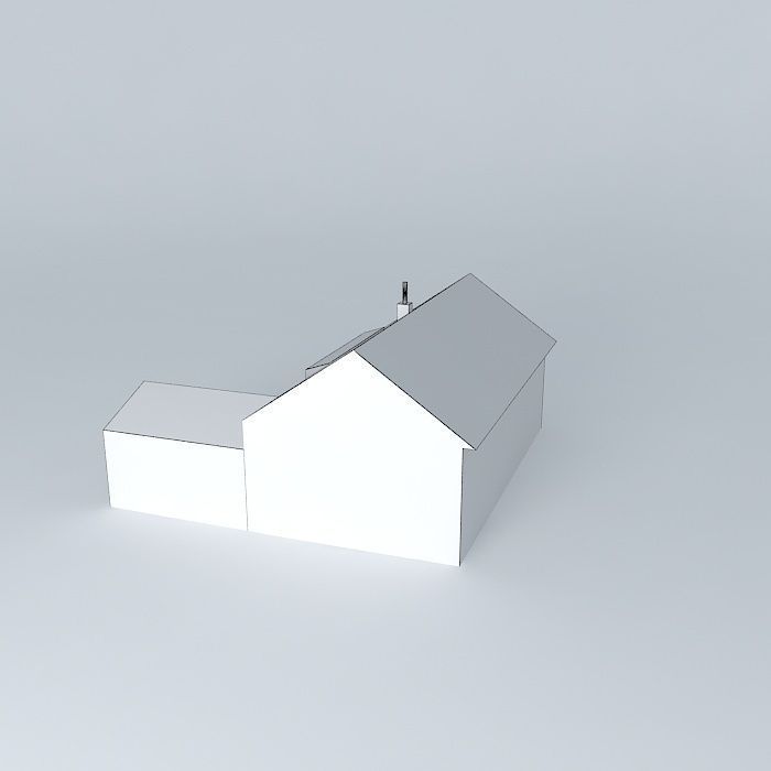 Dom house with roof Free 3D model_3