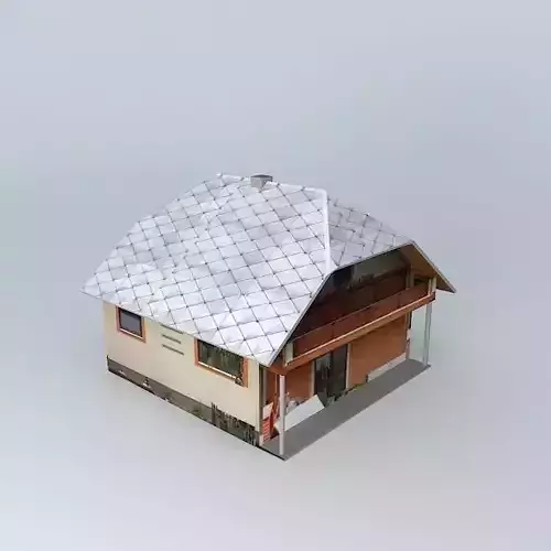 Dom house with roof Free 3D model