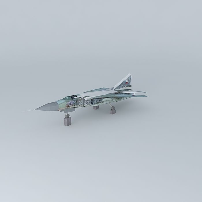 Mig 23ML podstavec 1 SLP ČB Free 3D model_1