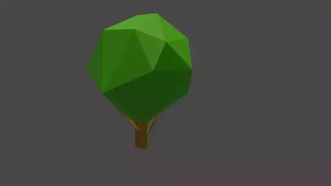 Low poly tree polygonal