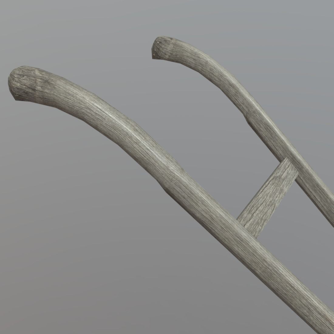 Cultivator old wheelbarrow Low-poly 3D model_10