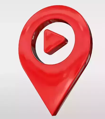Location pin annotation 3D model