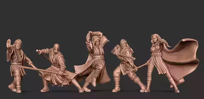 Power Bundle - 5 miniatures 35mm scale 3D print model
