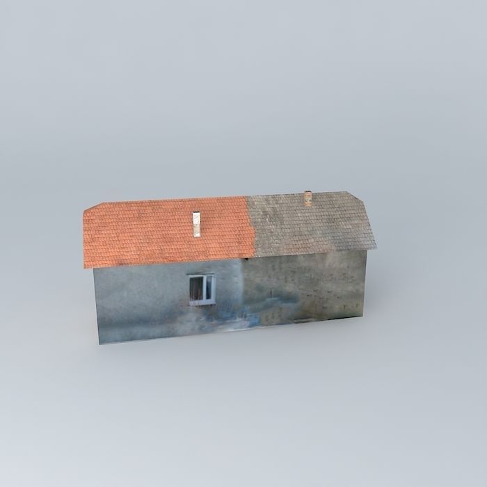 Dom house with roof Free 3D model_1