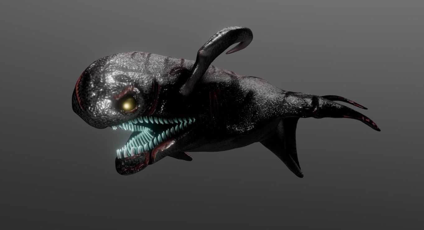 Giant Lurker Low-poly 3D model_7