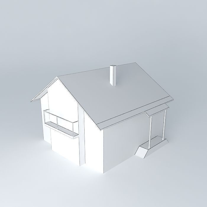 domBR house with roof Free 3D model_3