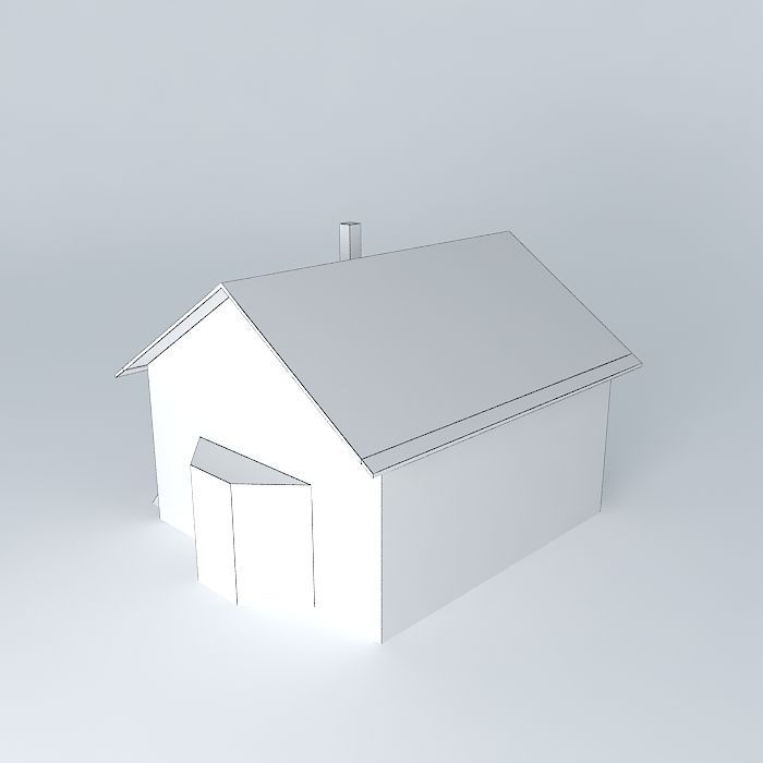 domBR house with roof Free 3D model_4