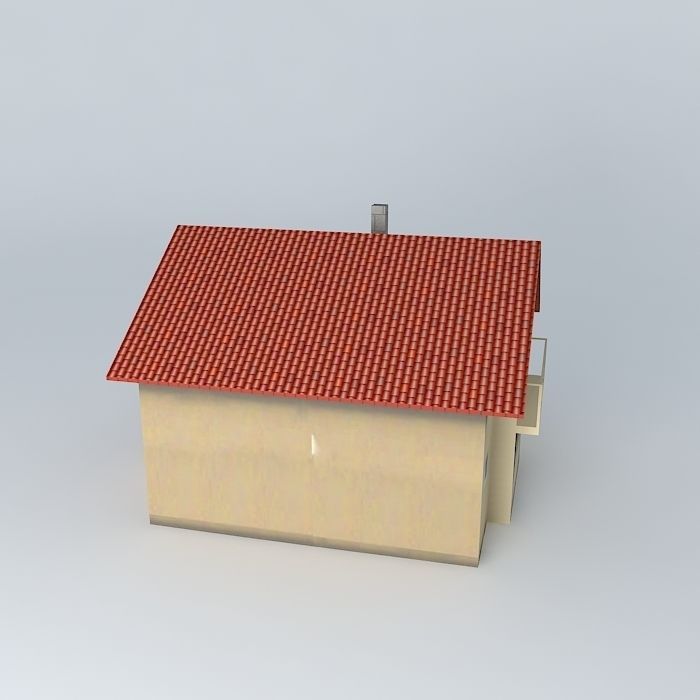 domBR house with roof Free 3D model_1