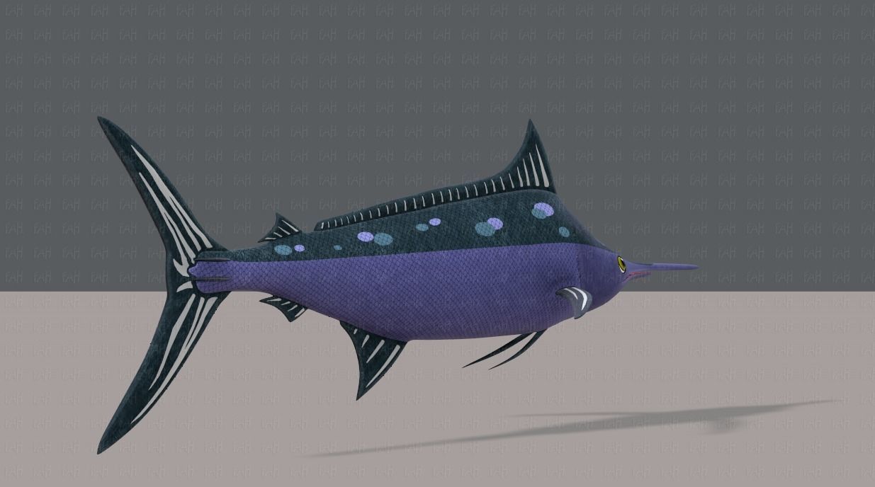 Fish V04 Low-poly 3D model_4