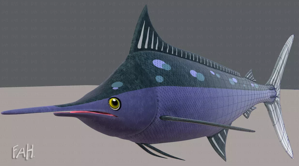 Fish V04 Low-poly 3D model_0