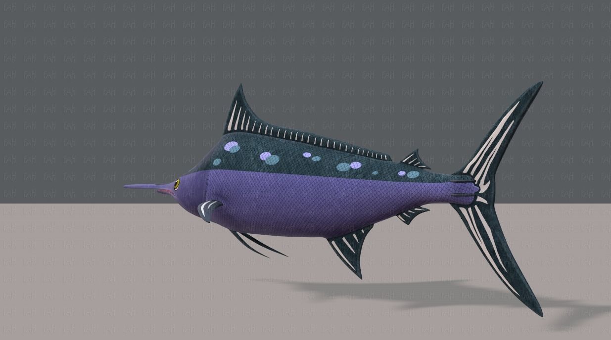Fish V04 Low-poly 3D model_7