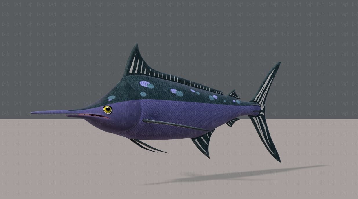 Fish V04 Low-poly 3D model_8