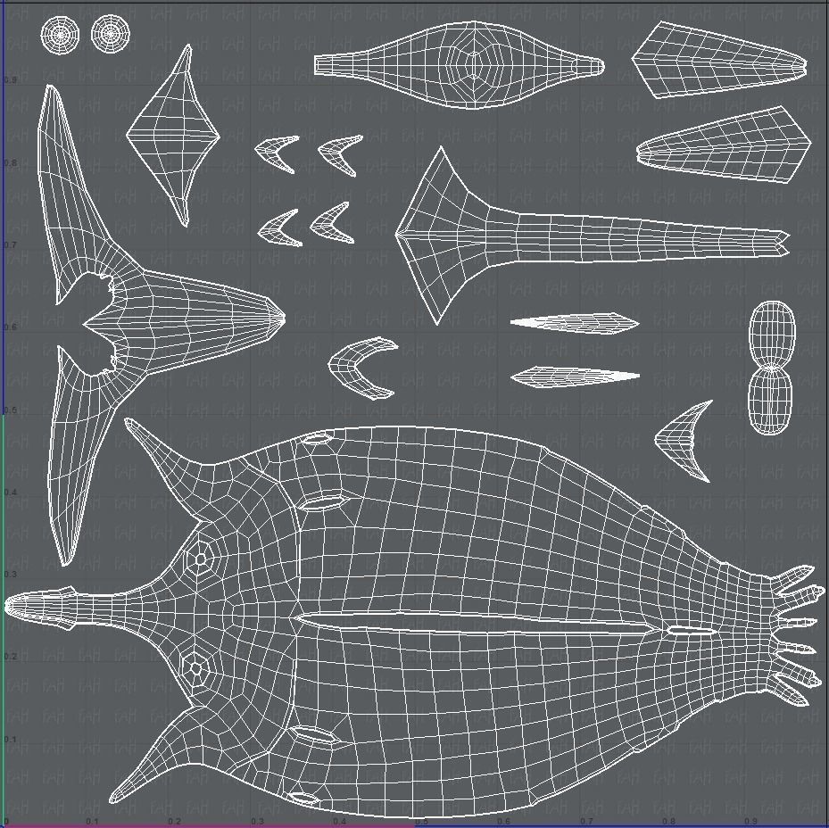 Fish V04 Low-poly 3D model_45