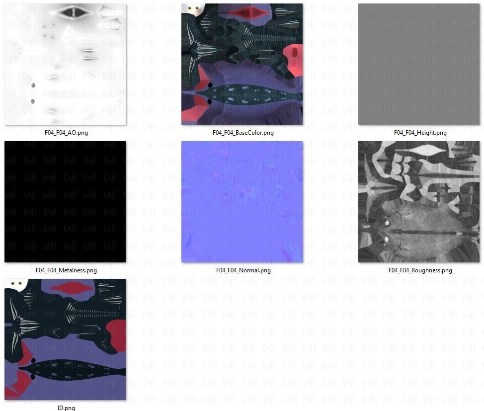 Fish V04 Low-poly 3D model_46